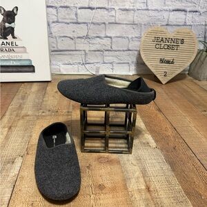 Mahabis Classic Slipper Shoes gray wool felt EU 40